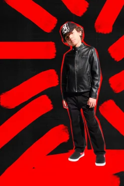 DIESEL Giacca biker in vera pelle | Bambino Giacche E Cappotti
