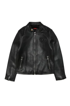 DIESEL Giacca biker in vera pelle | Bambino Giacche E Cappotti