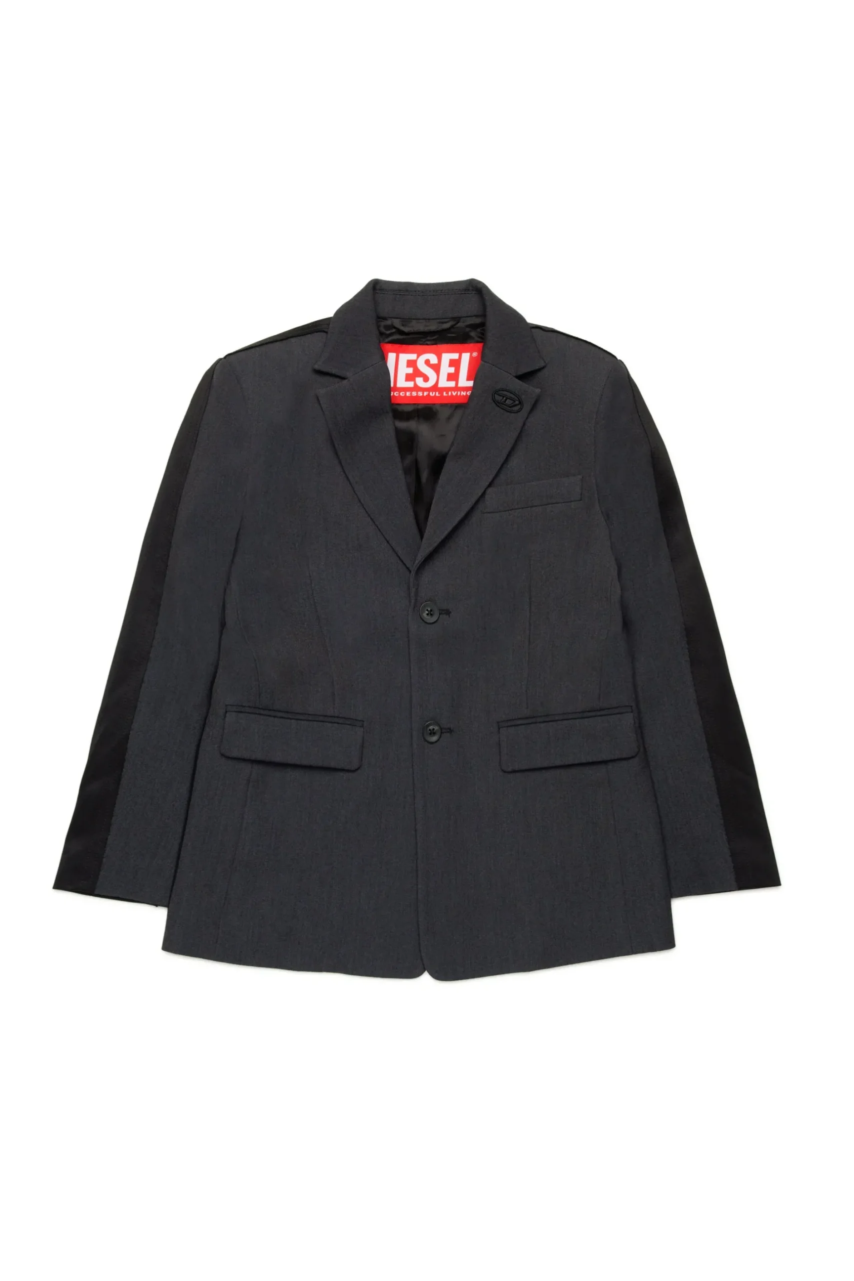 DIESEL Giacca blazer doppio tessuto con logo Oval D | Bambino Party Looks | Party Looks