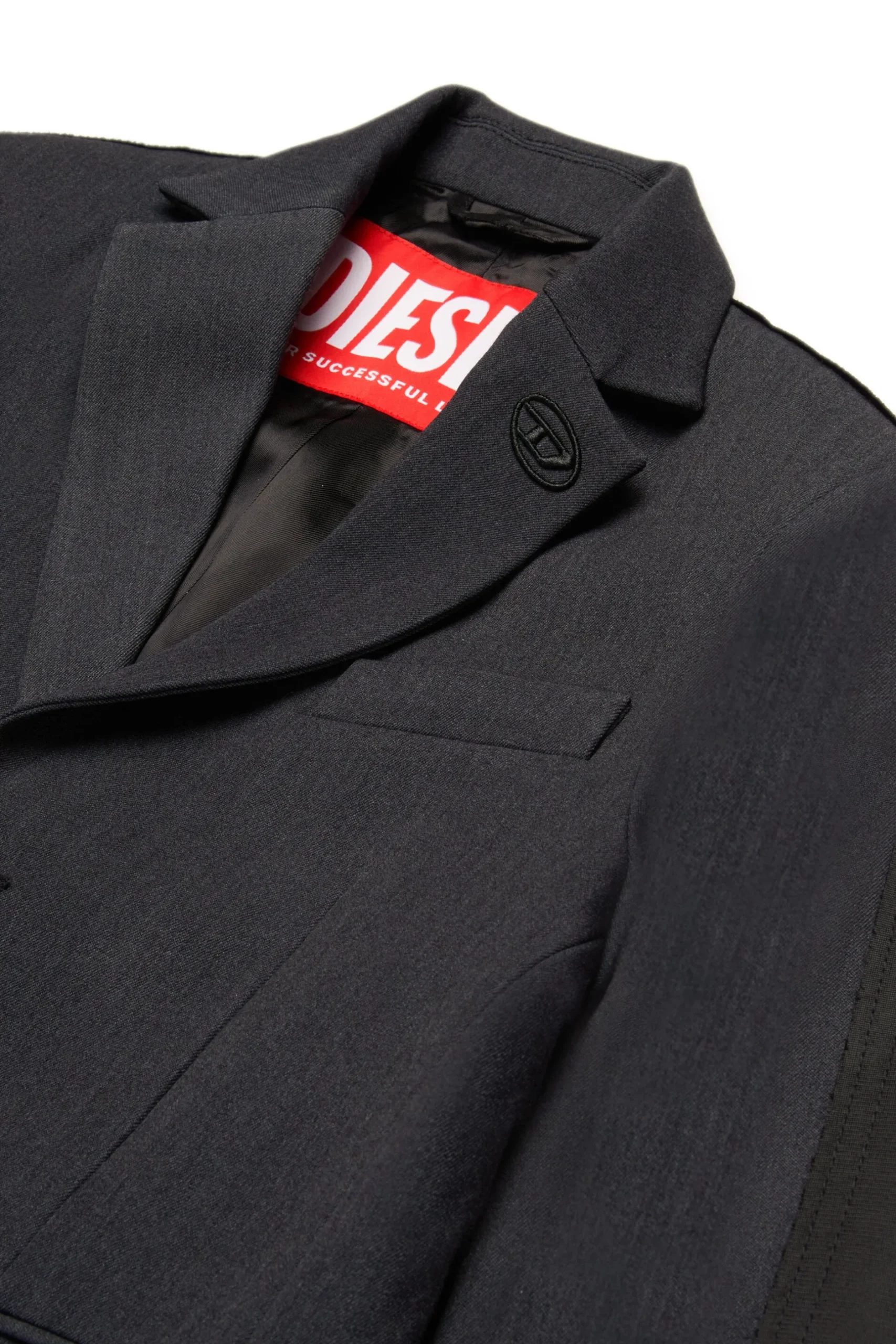 DIESEL Giacca blazer doppio tessuto con logo Oval D | Bambino Party Looks | Party Looks