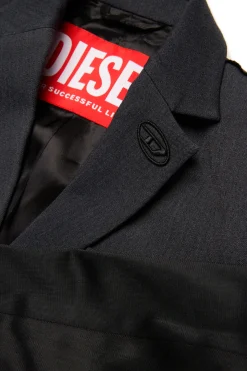 DIESEL Giacca blazer doppio tessuto con logo Oval D | Bambino Party Looks | Party Looks