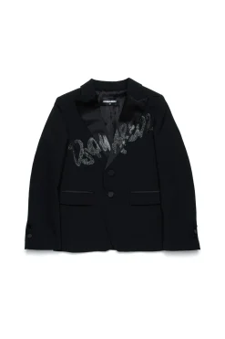DSQUARED2 Giacca blazer in fresco di lana | Bambino Giacche E Cappotti | Party Looks