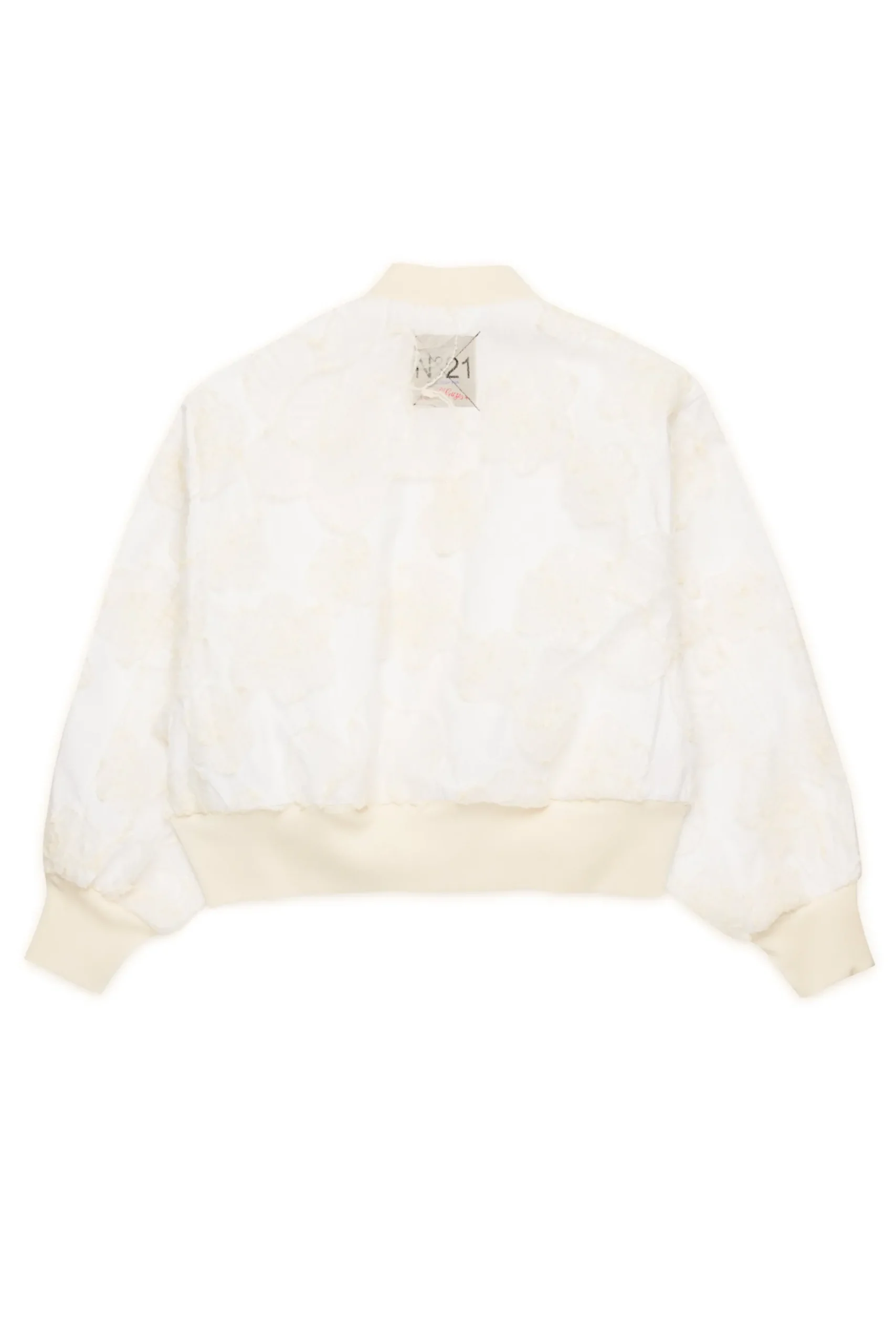 N°21 Giacca bomber con fiori in organza ricamata | Bambino Giacche E Cappotti | Party Looks