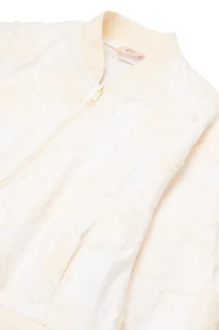 N°21 Giacca bomber con fiori in organza ricamata | Bambino Giacche E Cappotti | Party Looks