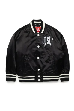 DIESEL Giacca bomber in satin varsity | Bambino Logomania | Logomania