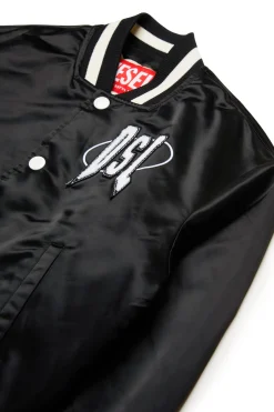 DIESEL Giacca bomber in satin varsity | Bambino Logomania | Logomania