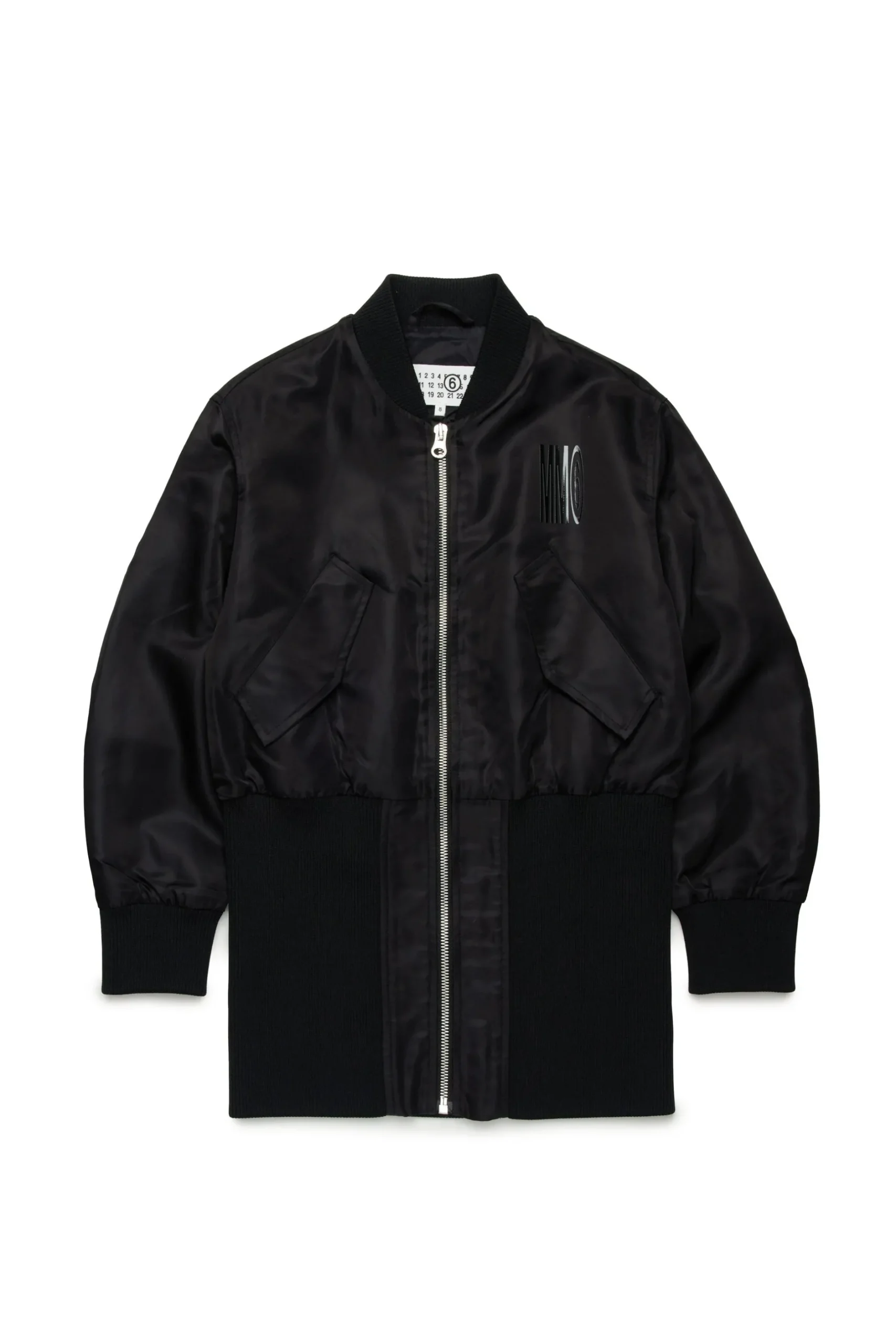 MM6 MAISON MARGIELA Giacca bomber lunga con maxi logo | Bambino Giacche E Cappotti | Giacche E Cappotti