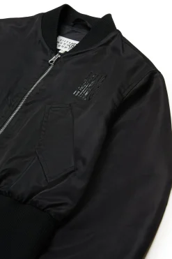MM6 MAISON MARGIELA Giacca bomber lunga con maxi logo | Bambino Giacche E Cappotti | Giacche E Cappotti