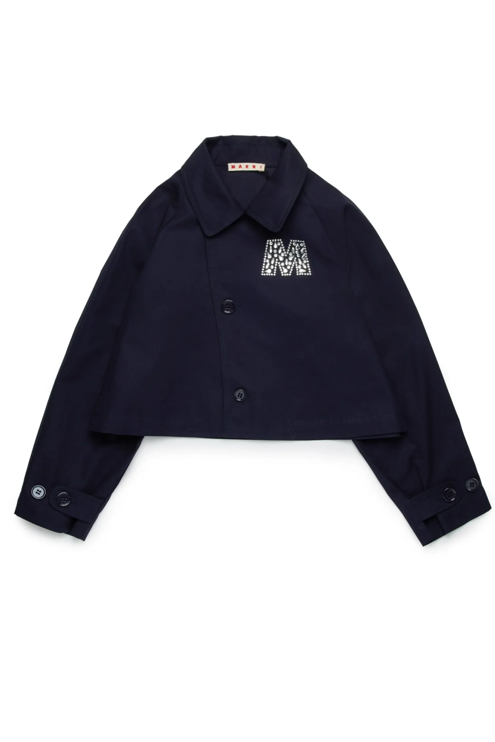 MARNI Giacca car coat con logo Rhinestones | Bambino Giacche E Cappotti | Party Looks