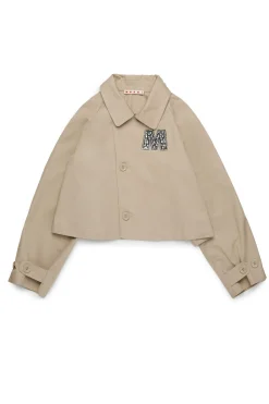 MARNI Giacca car coat con logo Rhinestones | Bambino Giacche E Cappotti | Party Looks