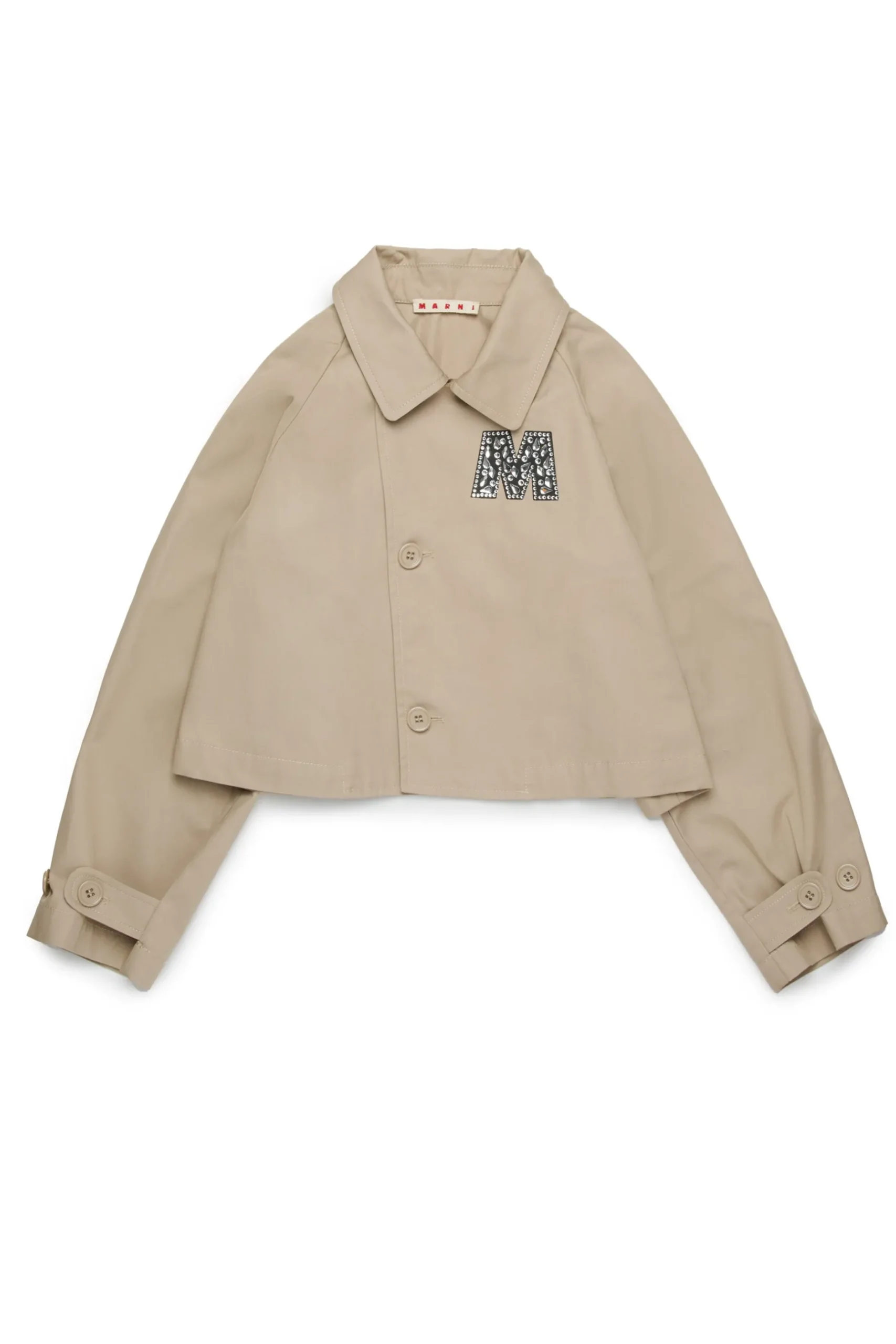 MARNI Giacca car coat con logo Rhinestones | Bambino Giacche E Cappotti | Party Looks