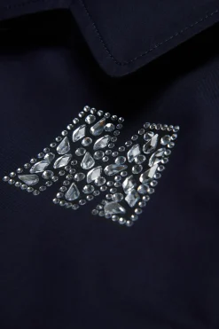 MARNI Giacca car coat con logo Rhinestones | Bambino Giacche E Cappotti | Party Looks