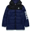 DIESEL Giacca imbottita bicolor con logo | Bambino Giacche E Cappotti | Giacche E Cappotti