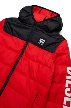 DIESEL Giacca imbottita bicolor con logo | Bambino Giacche E Cappotti | Giacche E Cappotti