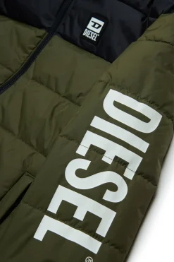 DIESEL Giacca imbottita bicolor con logo | Bambino Giacche E Cappotti | Giacche E Cappotti