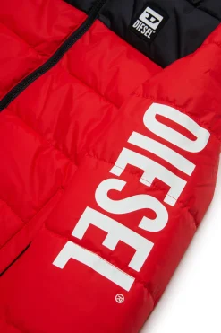 DIESEL Giacca imbottita bicolor con logo | Bambino Giacche E Cappotti | Giacche E Cappotti