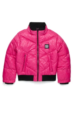 DIESEL Giacca imbottita bomber con stampa allover e patch | Giacche E Cappotti