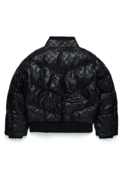 DIESEL Giacca imbottita bomber con stampa allover e patch | Giacche E Cappotti