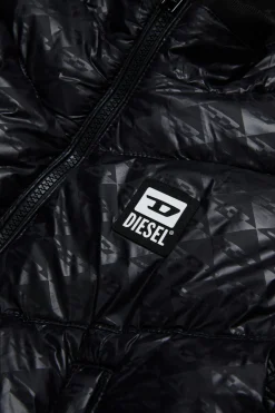 DIESEL Giacca imbottita bomber con stampa allover e patch | Giacche E Cappotti
