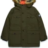 DIESEL Giacca imbottita lunga con tasche frontali | Bambino Giacche E Cappotti | Giacche E Cappotti
