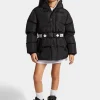 DSQUARED2 Giacca imbottita lunga con cintura logata | Giacche E Cappotti