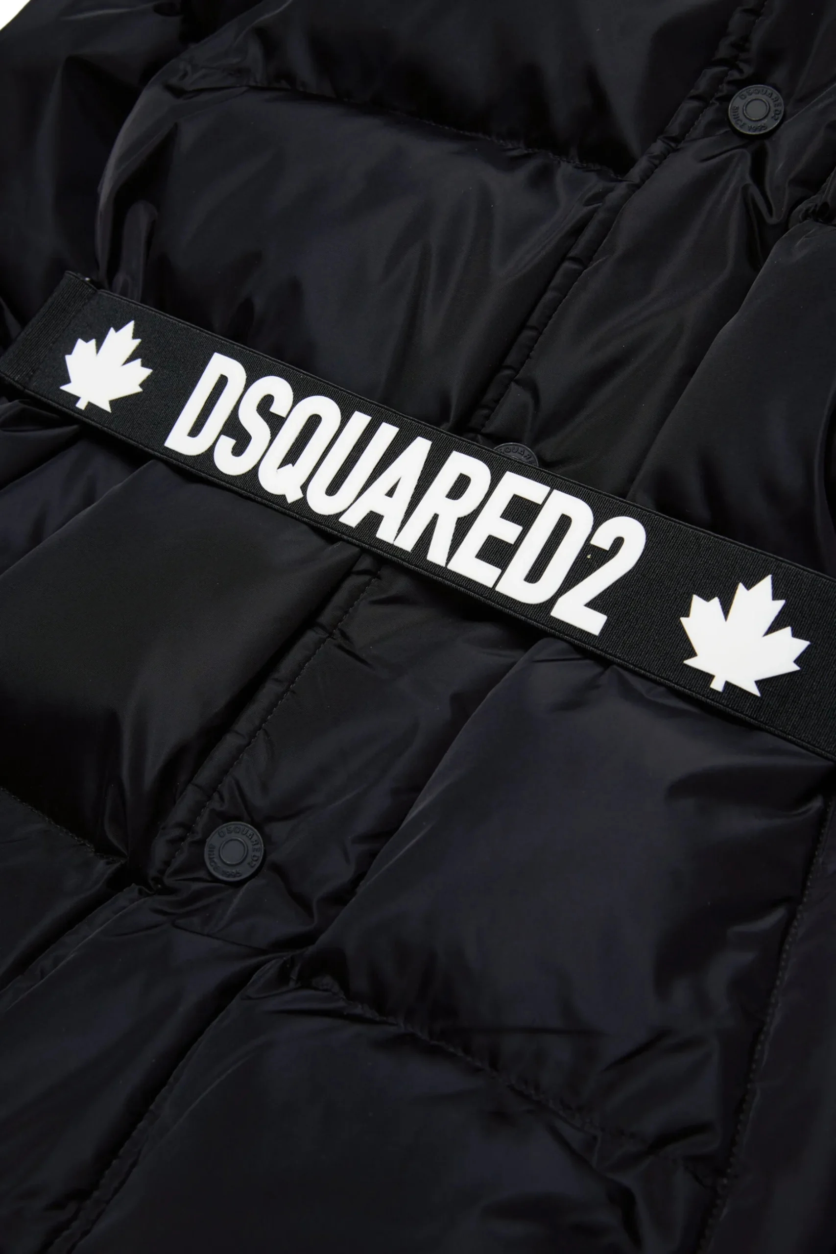 DSQUARED2 Giacca imbottita lunga con cintura logata | Giacche E Cappotti