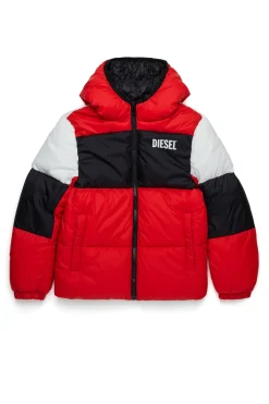 DIESEL Giacca imbottita tricolor con logo | Bambino Giacche E Cappotti | Giacche E Cappotti