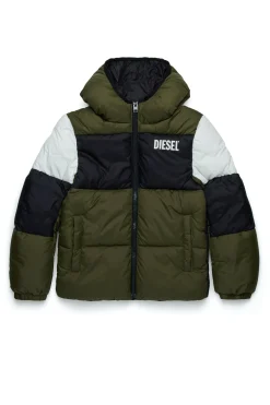 DIESEL Giacca imbottita tricolor con logo | Bambino Giacche E Cappotti | Giacche E Cappotti