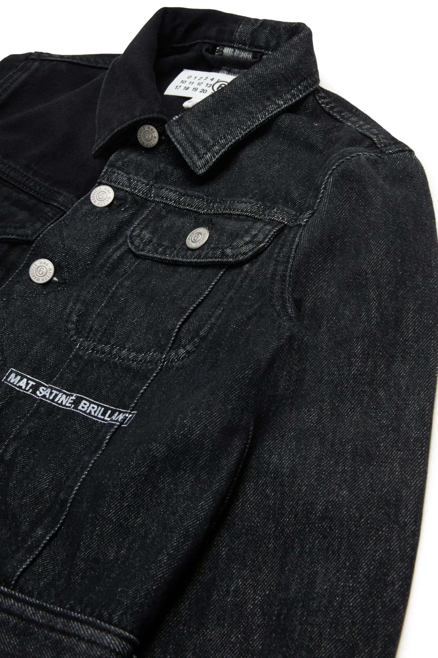 MM6 MAISON MARGIELA Giacca in denim bicolor con lettering | Bambino Giacche E Cappotti | Denim-Mania