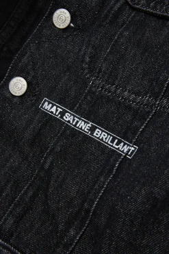 MM6 MAISON MARGIELA Giacca in denim bicolor con lettering | Bambino Giacche E Cappotti | Denim-Mania