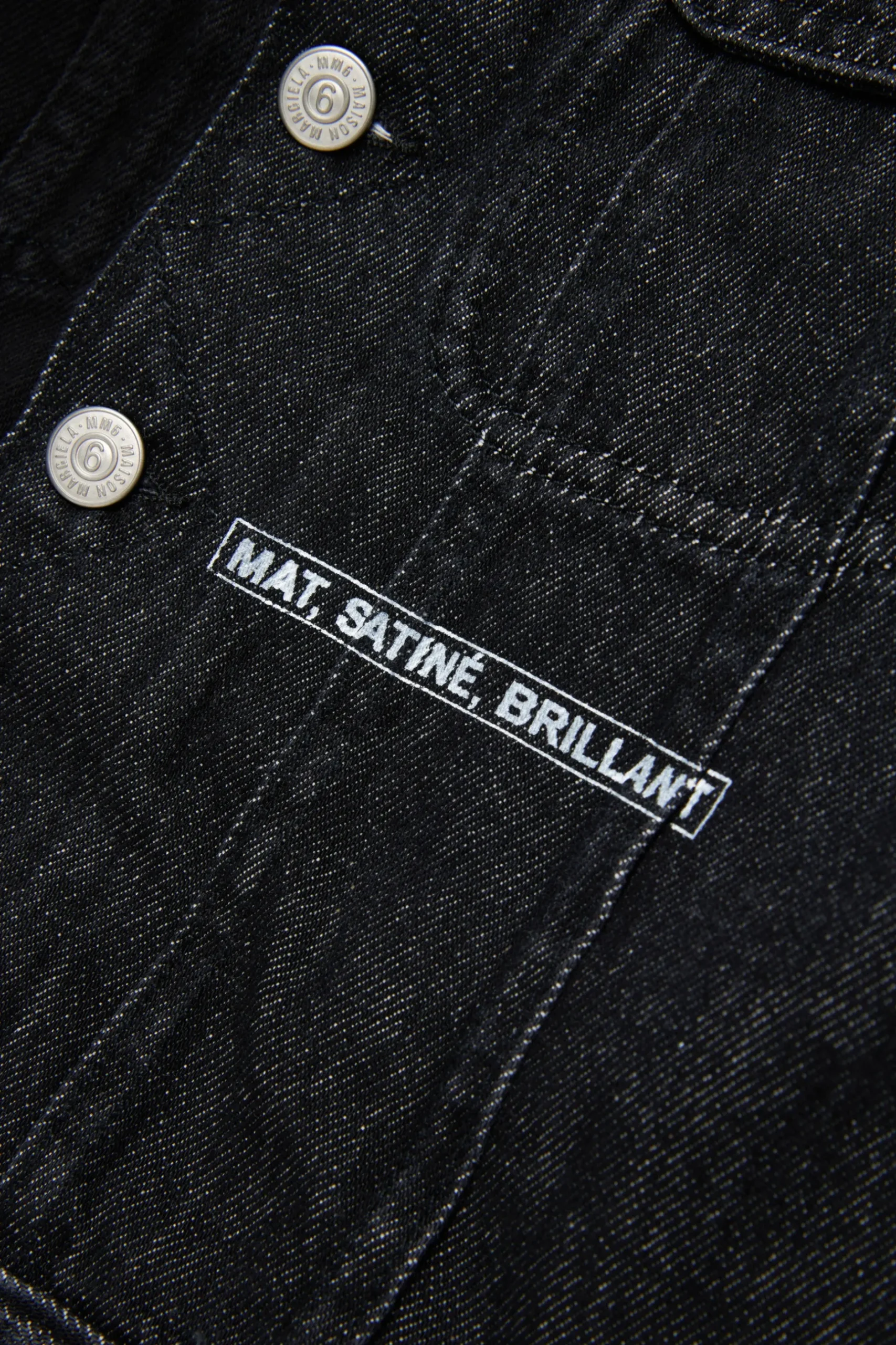 MM6 MAISON MARGIELA Giacca in denim bicolor con lettering | Bambino Giacche E Cappotti | Denim-Mania