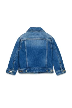 DSQUARED2 Giacca in denim blu medio con abrasioni | Bambino Giacche E Gilet | Denim-Mania