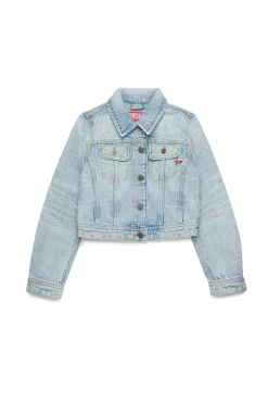 DIESEL Giacca in denim chiaro con microstones | Bambino Giacche E Cappotti | Denim-Mania