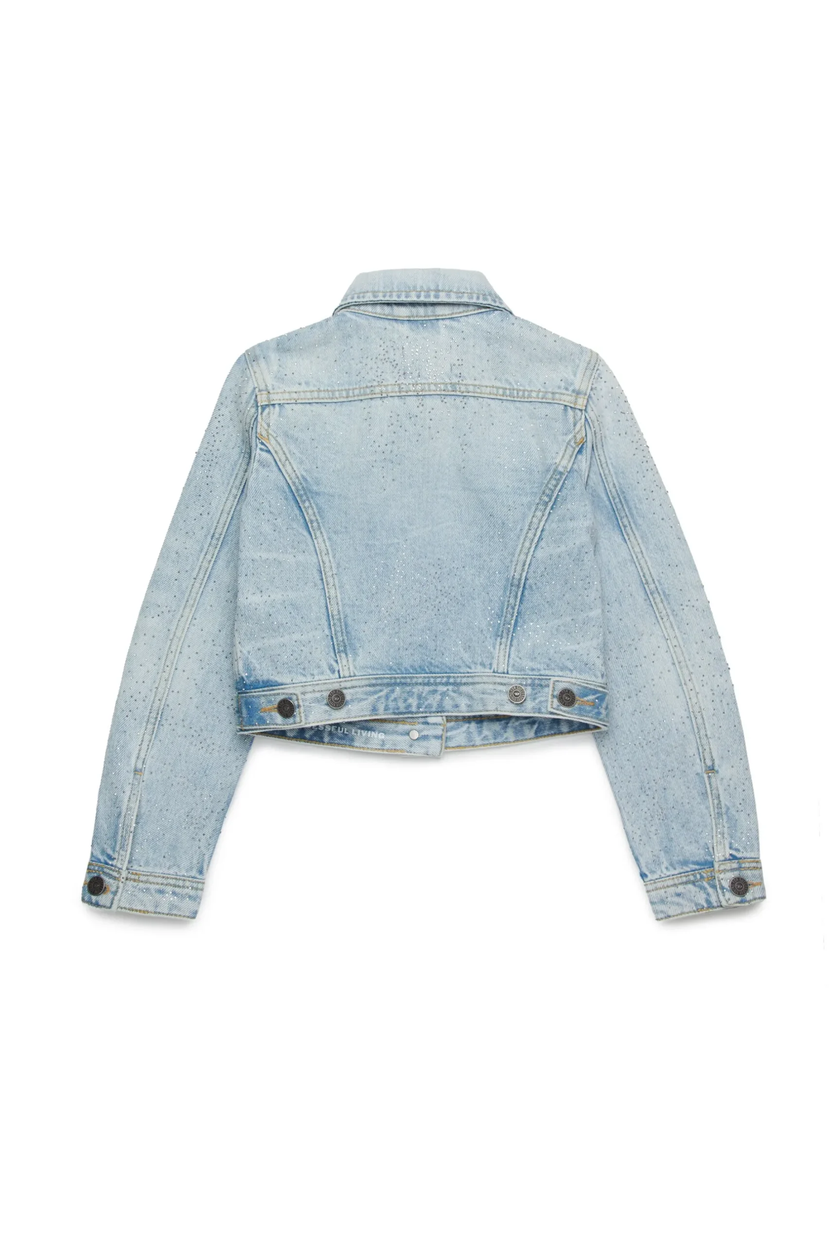 DIESEL Giacca in denim chiaro con microstones | Bambino Giacche E Cappotti | Denim-Mania