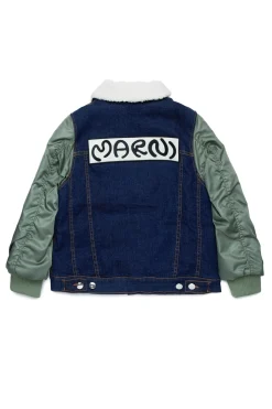 MARNI Giacca in denim con maniche bomber | Bambino Giacche E Cappotti | Denim-Mania