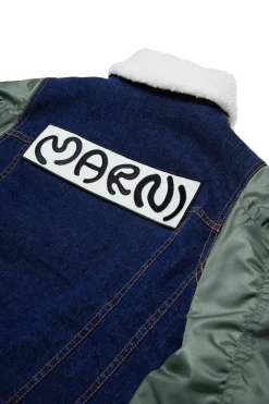 MARNI Giacca in denim con maniche bomber | Bambino Giacche E Cappotti | Denim-Mania