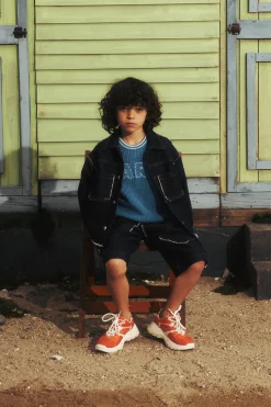 MARNI Giacca in denim scuro con dettagli sfrangiati | Bambino Giacche E Cappotti | Giacche E Cappotti