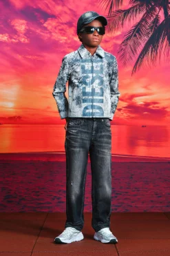 DIESEL Giacca in vera pelle effetto cracklè | Bambino Logomania | Logomania