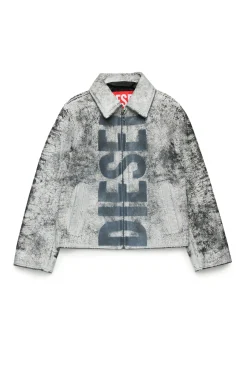 DIESEL Giacca in vera pelle effetto cracklè | Bambino Logomania | Logomania