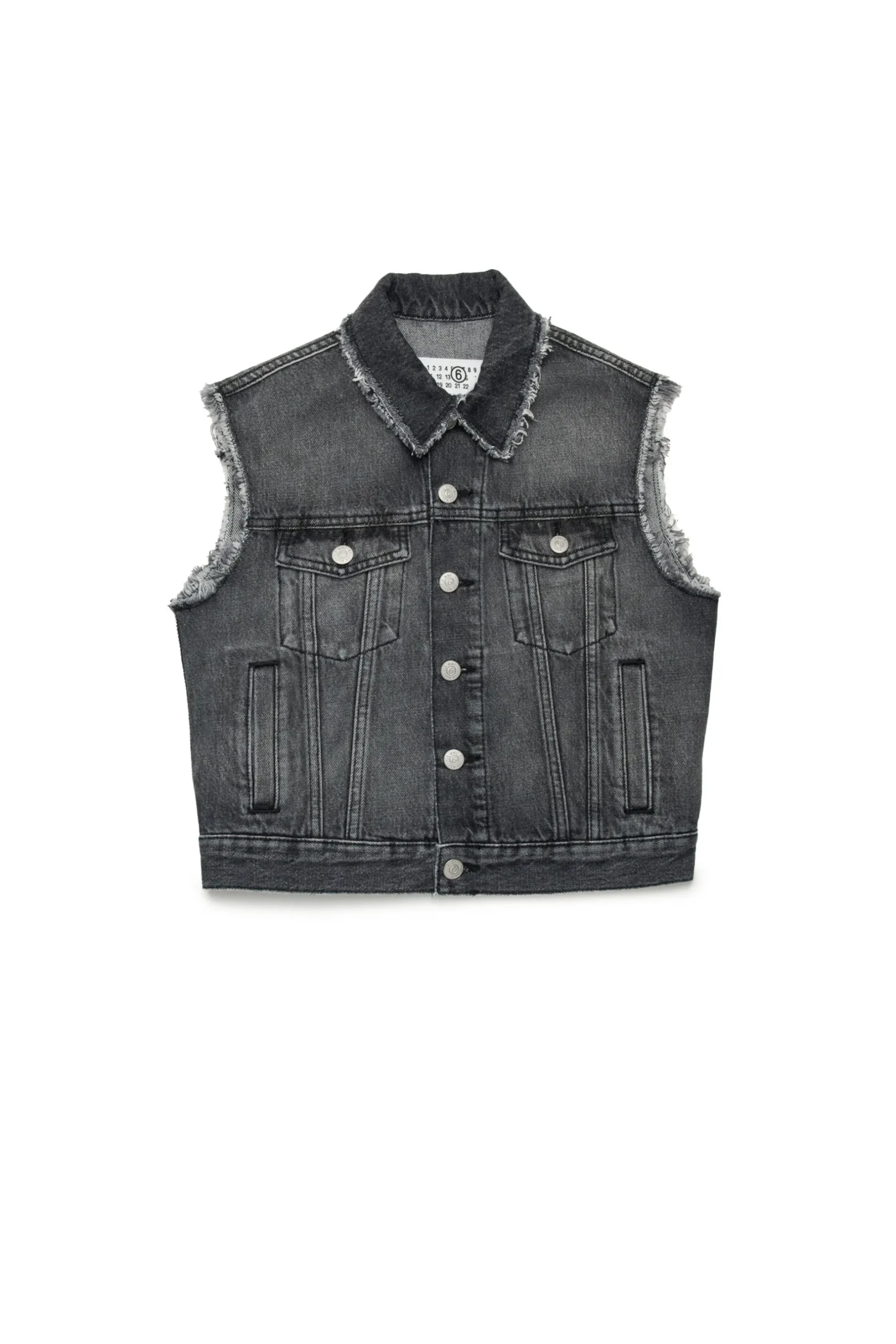 MM6 MAISON MARGIELA Giacca smanicata in denim nero | Bambino Giacche E Cappotti | Denim-Mania