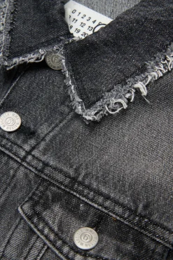 MM6 MAISON MARGIELA Giacca smanicata in denim nero | Bambino Giacche E Cappotti | Denim-Mania