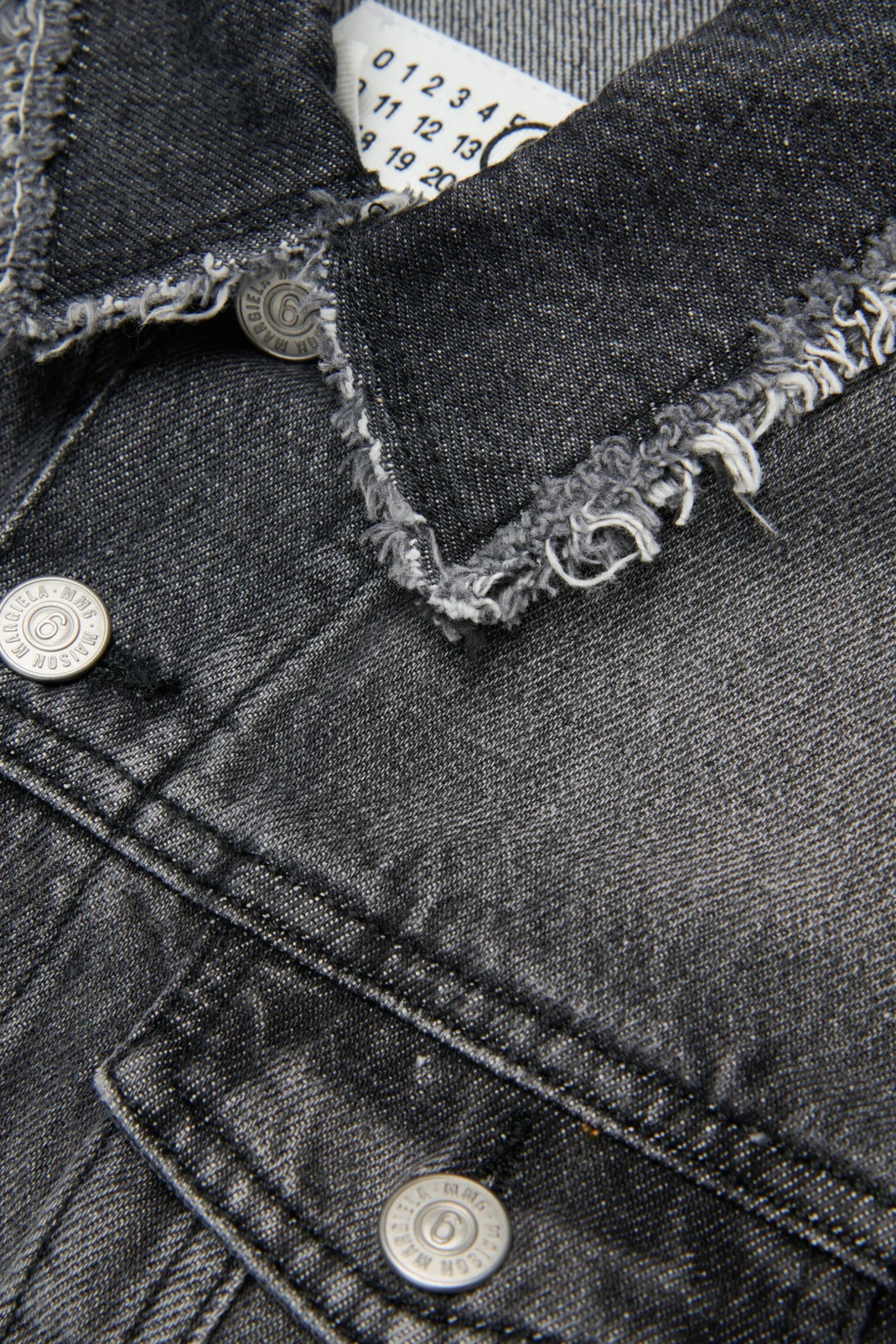 MM6 MAISON MARGIELA Giacca smanicata in denim nero | Bambino Giacche E Cappotti | Denim-Mania