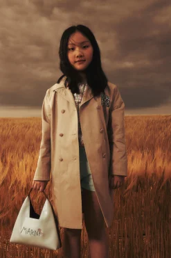 MARNI Giacca trench con logo Rhinestones | Bambino Giacche E Cappotti | Party Looks