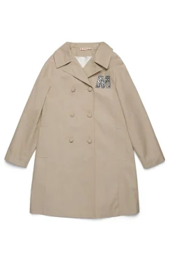 MARNI Giacca trench con logo Rhinestones | Bambino Giacche E Cappotti | Party Looks