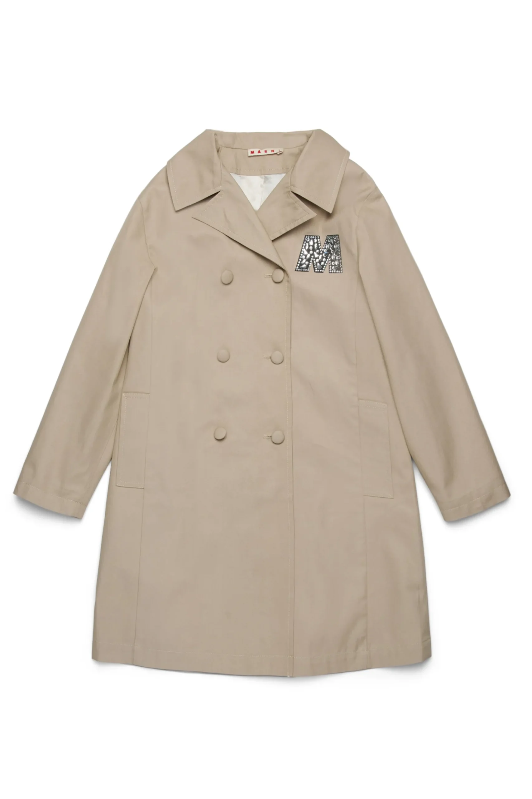 MARNI Giacca trench con logo Rhinestones | Bambino Giacche E Cappotti | Party Looks