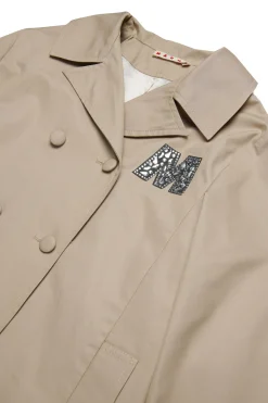 MARNI Giacca trench con logo Rhinestones | Bambino Giacche E Cappotti | Party Looks