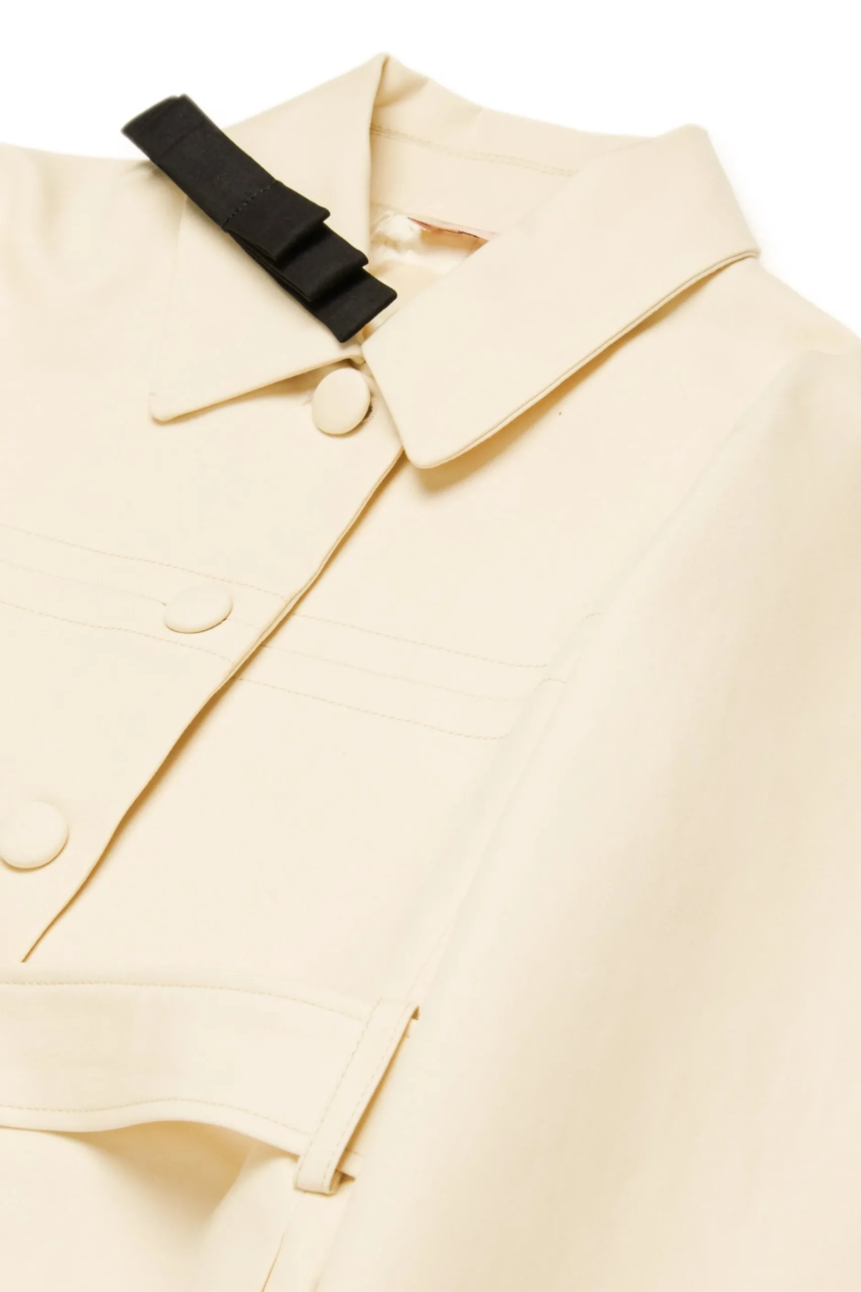 N°21 Giacca trench in cotone con fiocco | Giacche E Cappotti