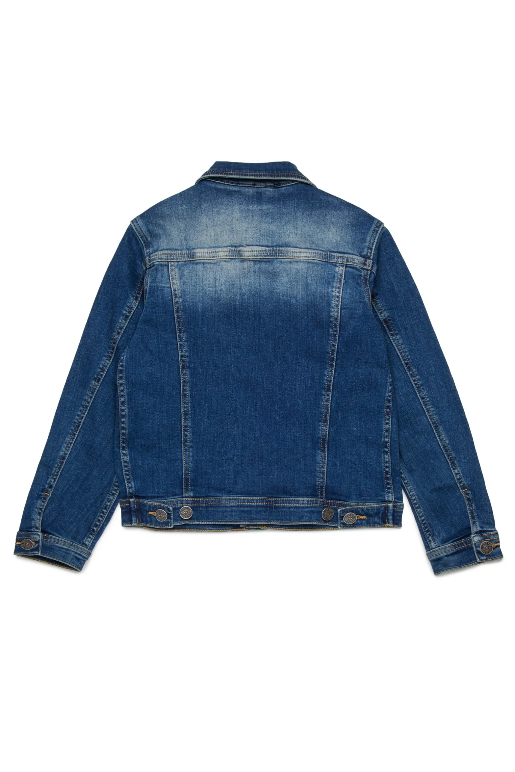 DIESEL Giacca trucker in denim blu medio sfumato | Bambino Denim-Mania | Denim-Mania