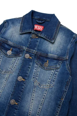 DIESEL Giacca trucker in denim blu medio sfumato | Bambino Denim-Mania | Denim-Mania
