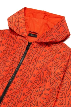 N°21 Giacca windbreaker allover Glitch | Bambino Logomania | Logomania